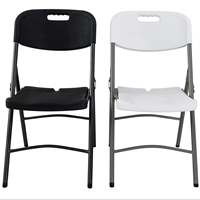 Tables et chaises pliantes en plastique blanc légères de qualité commerciale pour événements intérieurs/extérieurs, mariages, entrées de villas