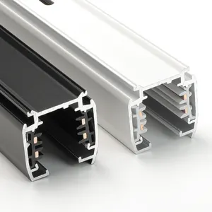 Norme européenne 3 Circuits 2M éclairage Rail de Rail en aluminium matériaux principaux cuivre et aluminium profil 230V 16A Max