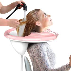 Plateaux de shampooing gonflables avec pompe de gonflage à tube Bassin de lavage de cheveux mobile sans déversement pour les personnes âgées handicapées enceintes blessées - Product Image 1