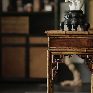 Soporte de flores de bambú estilo chino, mesa consola hecha a mano para sala de té, exhibición de bonsáis y orquídeas - Product Image 3