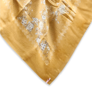 Hijab de algodón de manga corta de la serie Hanako, bufanda elegante con estampado Digital mostaza, mujeres musulmanas, tamaño libre, primavera étnica - Product Image 3