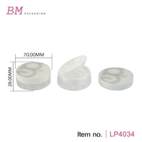 Conteneur de poudre de maquillage en plastique, forme hexagonale, 4 couleurs, tamis vide, emballage de pot de poudre libre