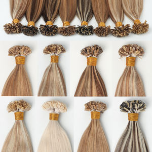Rambut Mentah Double Drawn k Tip Hair Pre-bonded Keratin Flat Tip Hair Extensions Russian Remy 100% Ekstensi Rambut Manusia Eropa - Product Image 3