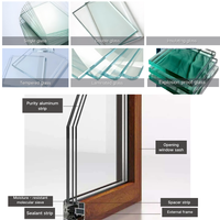 Fenêtre à battant inclinable et orientable de luxe 2026 au design moderne, résistante aux chocs, avec double vitrage trempé, en alliage d'aluminium noir, pour villa