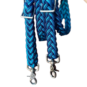 Correas de nailon trenzado hechas a mano con hebillas Conway ajustables y cierres de gatillo, para montura western y caballo. - Product Image 1