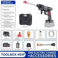 Pistolet de lavage haute pression domestique de qualité supérieure avec longue tige, poignée caoutchoutée et buse noire – Garantie 1 an