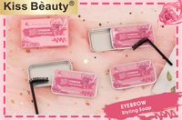 Gel à sourcils professionnel naturel 3D, waterproof, longue tenue, double embout avec brosse, sans produits chimiques