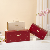 Boîte cadeau de luxe en papier rectangulaire de taille moyenne avec étoiles brillantes pour occasions spéciales