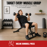 Banc de musculation pliable multifonctionnel réglable pour la maison et le commerce, capacité 660 LBS, équipement de gym commercial