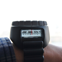 Montre de plongée nautique étanche avec boussole intégrée pour la randonnée - Montre de survie portable d'urgence avec cadran à aiguilles
