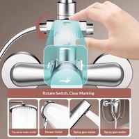 Ensemble de douche thermostatique en laiton pour salle de bain, avec pommeau de pluie à montage au plafond et douchette à main