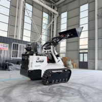 Chargeuse compacte verte pour travaux de terrassement, de remplissage, de désherbage et de rénovation paysagère urbaine