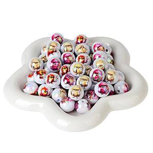 16mm <b>Acrylic</b> Double-Sided Printed Chicken Pattern Mixed Color Beads DIY Mobile Phone String Keychain Stringing <b>Pen</b> Accessory - Product Image 6