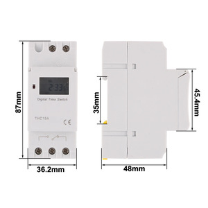 Thc15a Digital Time <b>Switch</b> 15a 230v 50hz For Automated Control <b>With</b> Display And Rail Mounting - Product Image 1