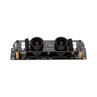 Modul Kamera Binokuler USB Hampo Kustom 1080p Lensa Ganda HDR Algoritma AI Plug and Play 30FPS Pengenal Wajah Akurat ID