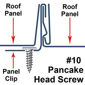 # <span class=keywords><strong>10</strong></span> <span class=keywords><strong>x</strong></span> <span class=keywords><strong>1</strong></span> pollice Vite a clip a testa piatta a basso profilo per legno-metallo, per clip per pannelli di copertura in metallo a giunto verticale, rivestita in ceramica - Product Image 5