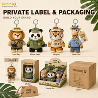 Porte-clés en peluche animaux créatifs, conception personnalisée, fabricant OEM ODM pour les chaînes de magasins, les marques touristiques et les produits dérivés de personnages