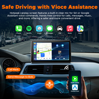Écran Carplay portable de 7 pouces pour voiture compatible avec Apple CarPlay et Android Auto, unité de jeu de voiture sans fil avec navigation GPS