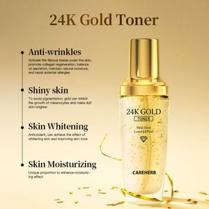 Oem Private Label Korean Best Facial <b>Skin</b> Care Hydration Whitening Moistuizing 24K Gold Face <b>Toner</b> - Product Image 3