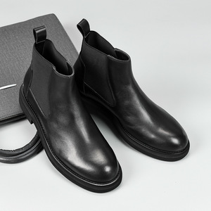 Nouvelles Bottines Chelsea pour Hommes, Style Business Casual Italien, Chaussures en Cuir à Semelles Souples, Tige en Peau de Mouton de Haute Qualité, Automne - Product Image 5