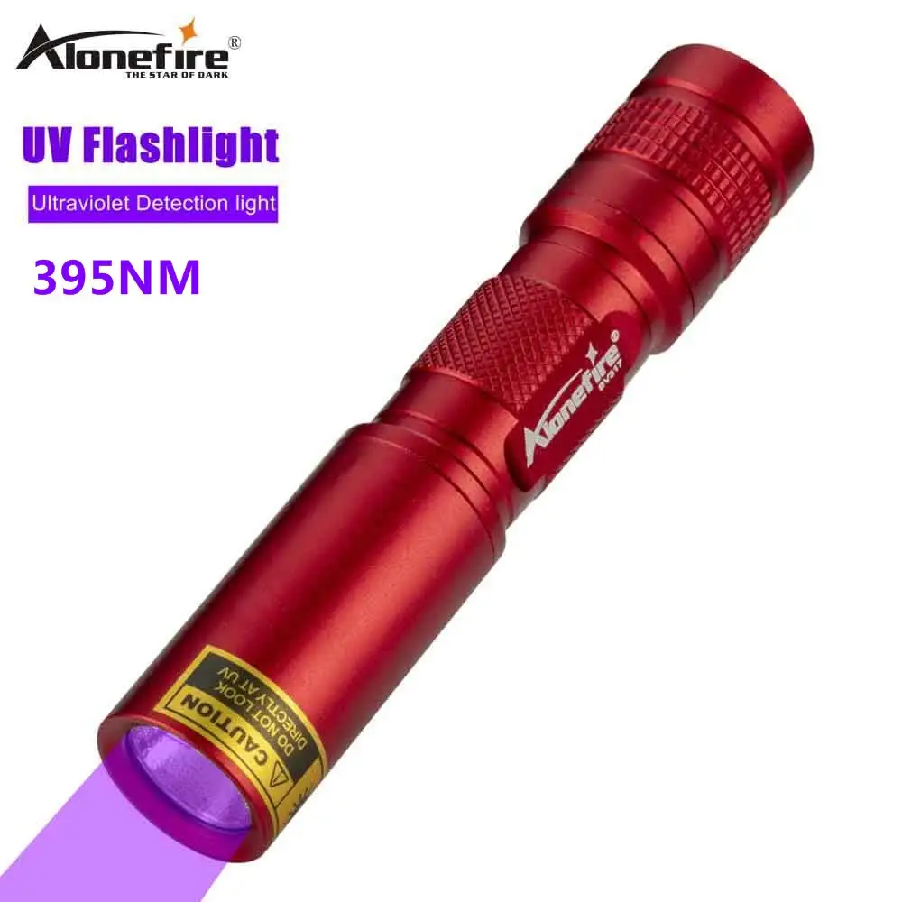 Aleefire-linterna Led SV317 UV 395nm 3W, potente, ultravioleta, Para manchas de mascotas, marcador de caza al aire libre, escorpión, dinero, linterna de pesca