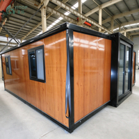 Personnalisation par lots de maisons mobiles de 20 pieds, conteneurs pliables, maisons modulaires, villas de luxe extensibles pour zones commerciales et touristiques
