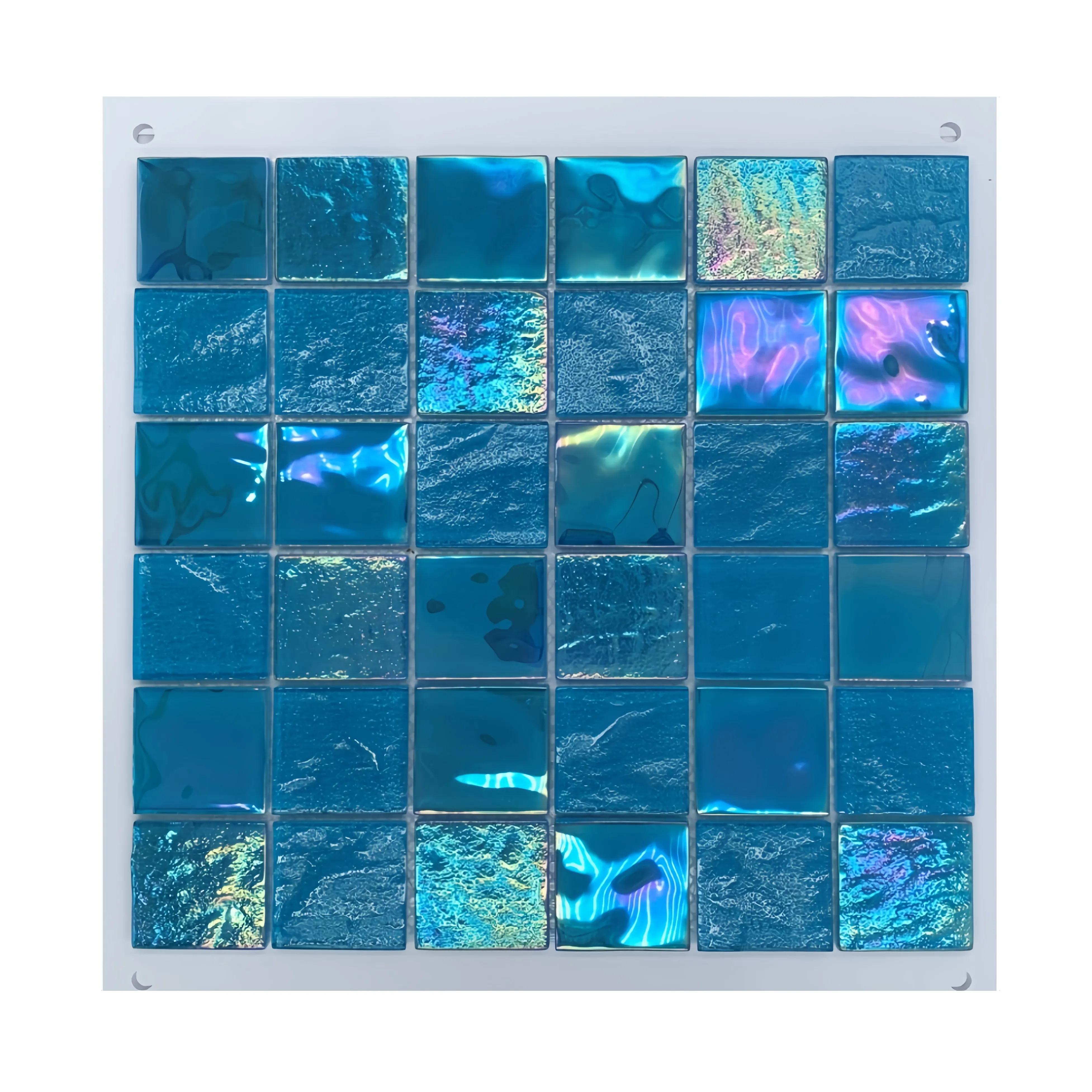 Carreaux de piscine bleu cobalt mosaïque de verre carreaux de piscine bleu irisé mosaïque de verre mosaïque de piscine turquoise