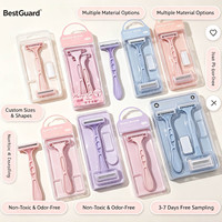 Vassoio Blister Personalizzato per Cosmetici, Confezione Blister Trasparente in PET per Rasoio Depilatorio Femminile