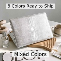 Étui rigide en cuir de lézard marron à imprimé léopard Yihe pour MacBook Air 2022 A2681 Macbook Pro