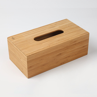Support rectangulaire en bambou pour boîte à mouchoirs, pour salle de bain, table à manger, chambre, bureau, distributeur de mouchoirs en cube