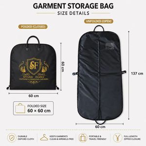 OEM Oxford Fabric Travel Garment Organizer, Durable Zippered Suit Cover with Handle for Bulk Orders & Gifts - Product Image 4