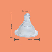 Tétine en silicone pour biberon liquide sans BPA mamelon d'alimentation pour bébé durable et transparent