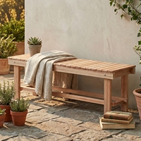 [BeNK] Banc en bois d'acacia massif, design 2026, très populaire, pour usage extérieur, hôtels, jardins, porches, cours et pelouses