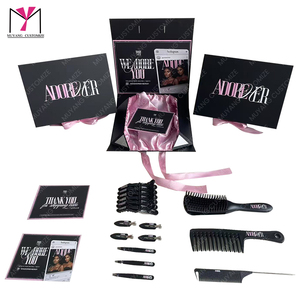 Chất Lượng Cao Màu Đen Ưa Thích Tóc Giả Hộp Giấy Các Tông Lược Và Clip Bao Bì Biểu Tượng Tùy Chỉnh Nước Hoa Hộ Gia Đình - Product Image 3