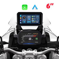 Motosiklet CarPlay DVR Android 14 4G SIM 4G+64G 6 İnç 1440*720 Ekran Çift Kameralı Motosiklet Küresel Navigasyon Sistemi