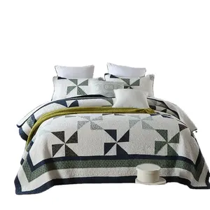 Modern quilted patchwork bedspread with cheap price price for home hotel