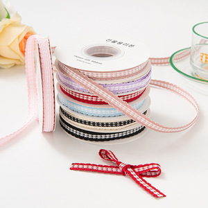 Custom Gekleurde Eco-Vriendelijke Geweven Geruit Lint Voor Bruiloft & Kerst Geschenkverpakking En Decoratie - Product Image 2