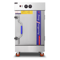 Armoire de cuisson vapeur professionnelle en acier inoxydable anti-brûlure à sec pour pains vapeur, dim sum, pâtisseries, boulangeries, restaurants et traiteurs