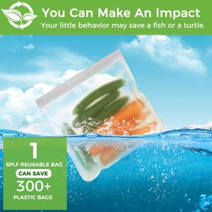 Reusable Gallon Freezer Bags, Dishwasher-Safe Silicone Food & Snack Storage Bags in Assorted Sizes, Ideal for Storing Snacks - Product Image 5