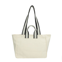 Bolsa Tote Estructurada de Diseño Minimalista, Algodón Grueso, Personalización de Marca, Impresión Serigráfica, Proveedor de Kits de Marketing Empresarial