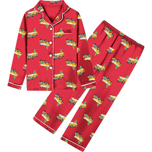 Set <span class=keywords><strong>di</strong></span> <span class=keywords><strong>pigiama</strong></span> per bambini natalizi morbidi e termici traspiranti manica lunga graziosi indumenti da notte modello 3D all'ingrosso - Product Image 3