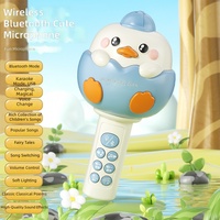 Jouet d'éveil musical et éducatif, haut-parleur sans fil pour téléphone, microphone à effets vocaux pour enfants sur le thème des dessins animés