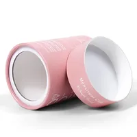 Emballage en tube cylindrique rose pour produits menstruels, coupe menstruelle en silicone, boîte cadeau ronde en papier avec couvercle en PVC