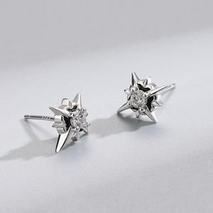 Nuovi Orecchini a Perno Delicati a Forma di Stella Polare in Argento Sterling 925 Silverbene - Product Image 2
