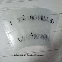 Vente en gros d'enveloppes à 4 fentes en plastique épais et durable avec numéro personnalisé à quatre poches 100 jours d'économies