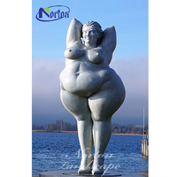 Bronze Jardin Sculpture Abstraite Femme Nue Sculpture Blanc Taille Réelle Cuivre Laiton Yoga Grosse Dame Ballet Statue