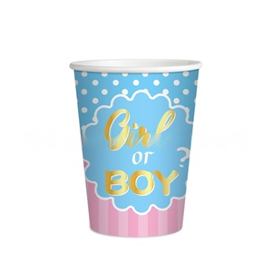 Tema moderno rosa <span class=keywords><strong>blu</strong></span> che rivela il genere per bambini che svelano le stoviglie per feste Set per ragazzi ragazze tovaglioli di carta bicchieri per il genere rivelano il bambino - Product Image 6