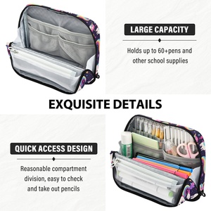 Kawaii Large Capacity Student Stand <b>up</b> Pen Holder Stationery Storage Bag Custom Print Unicorn Girls Pencil Case for Children - Product Image 5