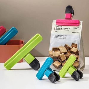 Clips de sac personnalisés X527 avec logo, réutilisables, portables, clips alimentaires en plastique coloré, cadeau promotionnel, clips de fermeture pour sacs de cuisine - Product Image 1