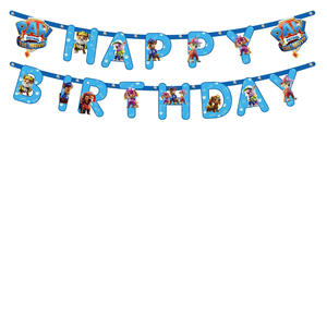 Juego de vajilla de papel desechable con tema de <span class=keywords><strong>patrulla</strong></span> de dibujos animados, suministros para fiesta de <span class=keywords><strong>cumpleaños</strong></span>, platos, tazas, manteles, decoraciones - Product Image 6